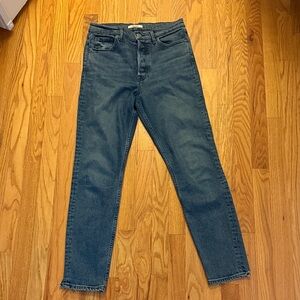 GRLFRND Dark Blue Denim Jeans size 28 w 28” length